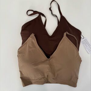 Yitty Nearly Naked Shaping Plunge Bra Taupe and Brown